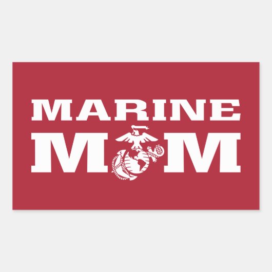 Marine mama rechthoekige sticker (Voorkant)
