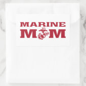 Marine mama rechthoekige sticker (Tas)