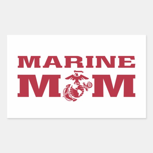 Marine mama rechthoekige sticker (Voorkant)