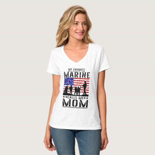 Marine mama t-shirt (Voorkant volledig)