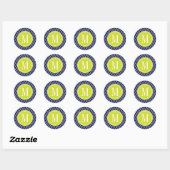Marine Marokkaanse Tegels Lattice gepersonaliseerd Ronde Sticker (Vel)
