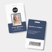 Marine Medewerker Foto ID Bar Code Bedrijfsbeveili Badge (Voor- en achterkant)