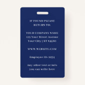 Marine medewerker Foto ID Bedrijf Beveiligingsnaam Badge (Achterkant)