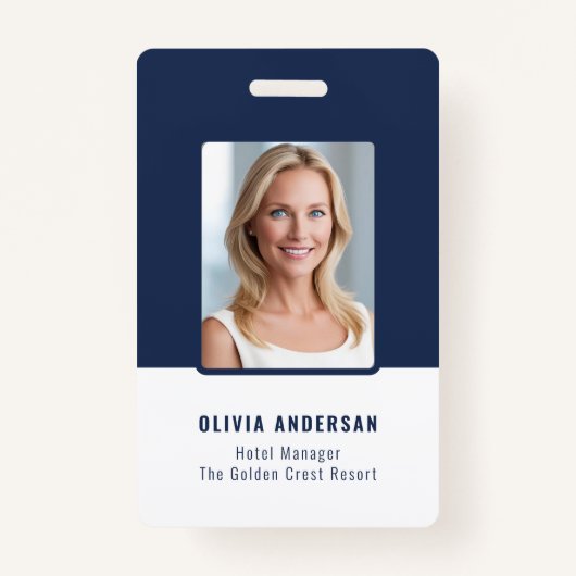 Marine Medewerker Foto ID Bedrijfsbeveiliging Badge (Voorkant)