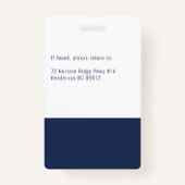 Marine Medewerker Foto ID Bedrijfsbeveiliging Badge (Achterkant)