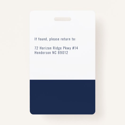 Marine Medewerker Foto ID Bedrijfsbeveiliging Badge (Achterkant)