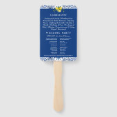 Marine Mediterraan Lemon Italiaans Trouwprogramma Handwaaier (Achterkant)