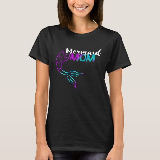 Marine Mermaid Love Mermaid Mom Tail Sea Creature T-shirt (Voorkant)