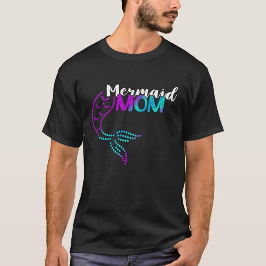 Marine Mermaid Love Mermaid Mom Tail Sea Creature  T-shirt (Voorkant)
