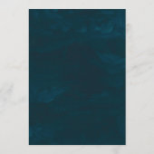 Marine middeleeuwse gouden klimop bruiloft menu (Achterkant)