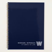 MARINE Minimaal Monogram Initiaal ZAKELIJK BEDRIJF Planner (Voorkant)