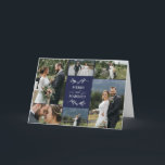 Marine Mistletoe Merry Married Christmas Dank u Bedankkaart<br><div class="desc">Gecombineerde bruiloft dank u kaart en kerstkaart met een bruiloft foto collage te zeggen dank u aan uw gasten voor het vieren met u en wens uw bruiloft gasten vrolijk Kerstmis. Voeg zes van uw eigen prachtige trouwfoto's en een persoonlijke bedankboodschap en wensen voor de feestdagen en het nieuwe jaar....</div>