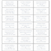 Marine Modern Bold Bruiloft Gast Adres Sticker (Voorkant)