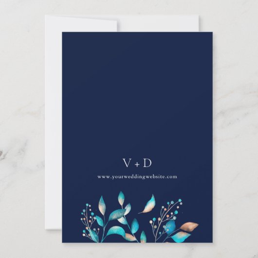 Marine Modern Foto Rustiek Save The Date (Achterkant)