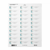 Marine Modern Groen Rustiek Bruiloft Adres Label (Full Sheet)