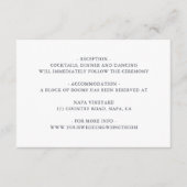 Marine Modern groen rustieke bruiloft Informatiekaartje (Voorkant)