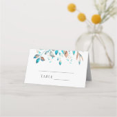 Marine Modern groen rustieke bruiloft Plaatskaartje (Voorkant)