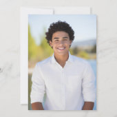 Marine Moderne Eenvoudige Typografie Afstudeerfees Kaart (Achterkant)