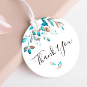 Marine moderne groen bruiloft bedankjes labels