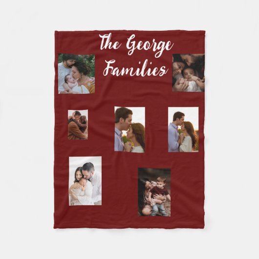 Marine moderne multi foto familie huis decor fleece deken (Voorkant)