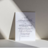 Marine Moderne Tropische Palmboom Huwelijksuitnodi Kaart