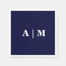 Marine Monogram bruiloft cocktail