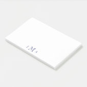 Marine Monogram Kantoor Post-it® Notes (Schuin)