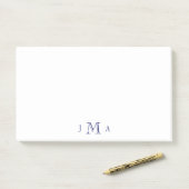 Marine Monogram Kantoor Post-it® Notes (Op bureau)