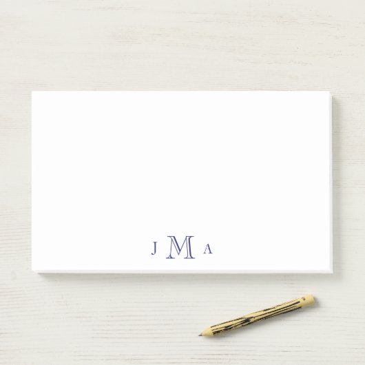Marine Monogram Kantoor Post-it® Notes (Op bureau)
