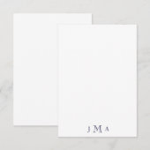 Marine Monogram mannelijke flat dank u kaart (Voorkant / Achterkant)