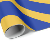 Marine Mosterd Streep Preppy Stout Geschenk Rol Cadeaupapier (Rol Hoek)