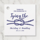Marine Nautical Wedding Favor Dank u Bedankjes Labels (Voorkant)