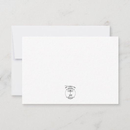 Marine Nautical Wedding Save The Date (Achterkant)