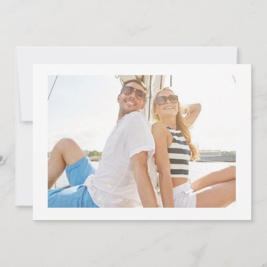 Marine Nautische foto bruiloft Save The Date (Achterkant)