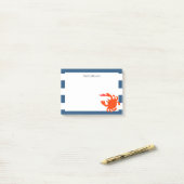 Marine Nautische Frisbee Krab Klein Gepersonalisee Post-it® Notes (Op bureau)