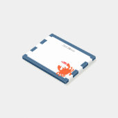 Marine Nautische Frisbee Krab Klein Gepersonalisee Post-it® Notes (Schuin)