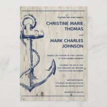 Marine Nautische Schets Anker Rustieke Bruiloft