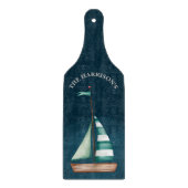 Marine Nautische Zeilboot Huis Custom Snijplank (Voorkant)