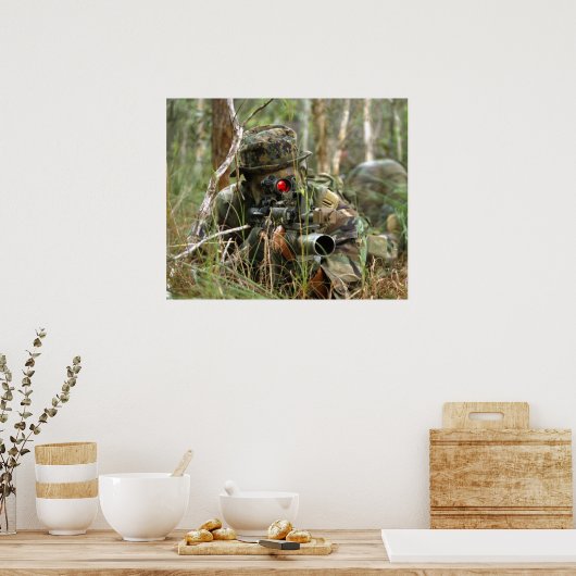 Marine Neemt doel Poster (Keuken)