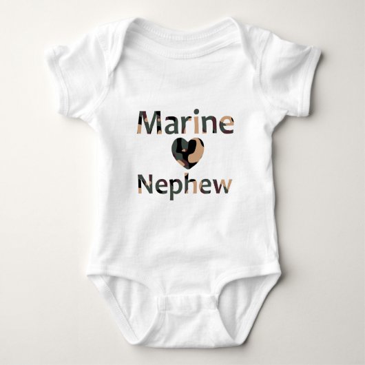 Marine Nephew Heart Camo Romper (Voorkant)