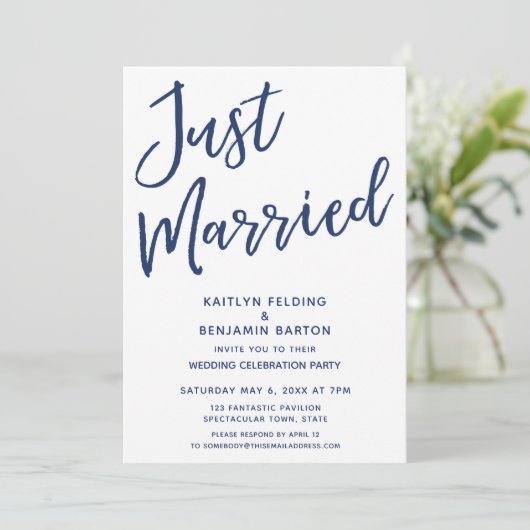 Marine Net Getrouwd Zakelijk Moderne Ontvangst-Onl Kaart (Staand voorkant)