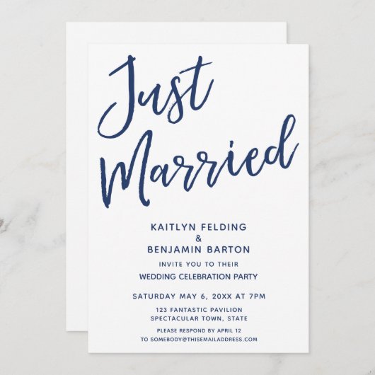 Marine Net Getrouwd Zakelijk Moderne Ontvangst-Onl Kaart (Voorkant / Achterkant)