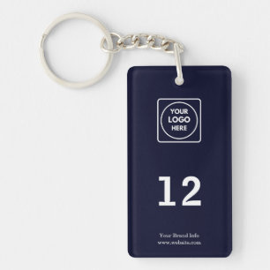 Marine Nummer   Modern Blauw Logodesign voor de Ga Sleutelhanger