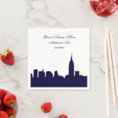 Marine NYC Silhouet van de Stadsskyline, ESB Servetten (Insitu)