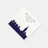 Marine NYC Silhouet van de Stadsskyline, ESB Servetten (Hoek)