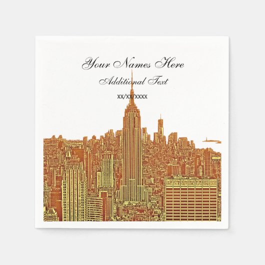 Marine NYC Silhouette, ESB Servetten (Voorkant)