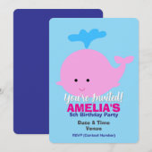 Marine / Oceaan / Zee Thema Verjaardag, Walvis Kaart (Voorkant / Achterkant)