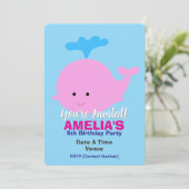 Marine / Oceaan / Zee Thema Verjaardag, Walvis Kaart (Staand voorkant)