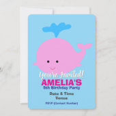 Marine / Oceaan / Zee Thema Verjaardag, Walvis Kaart (Voorkant)