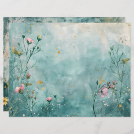 Marine Ocean Nautical Blauwgroen Blauw Scrapbook P